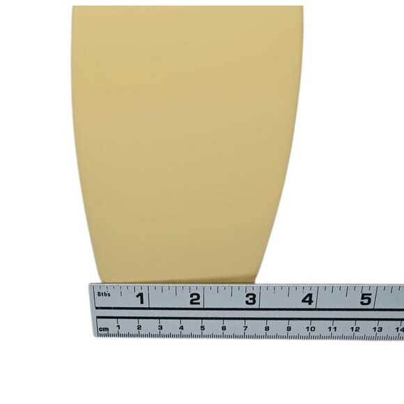 Vintage 2003 Haeger Yellow Pottery Pillow Vase Rectangular With Curved Sides 8" - Picture 9 of 13